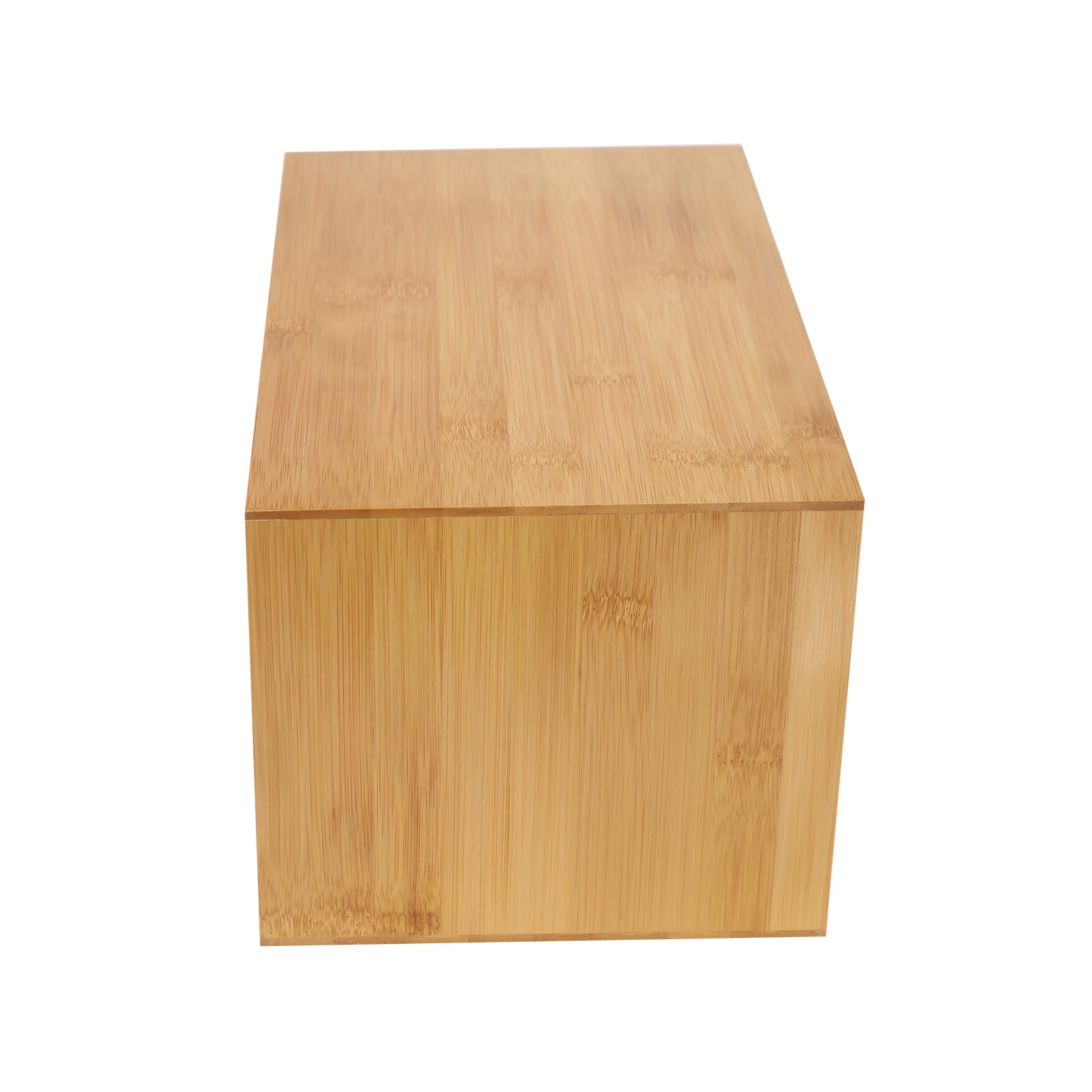 Small Bamboo Organizer for Desk, Tabletop Storage Organization Box with 2 Drawer