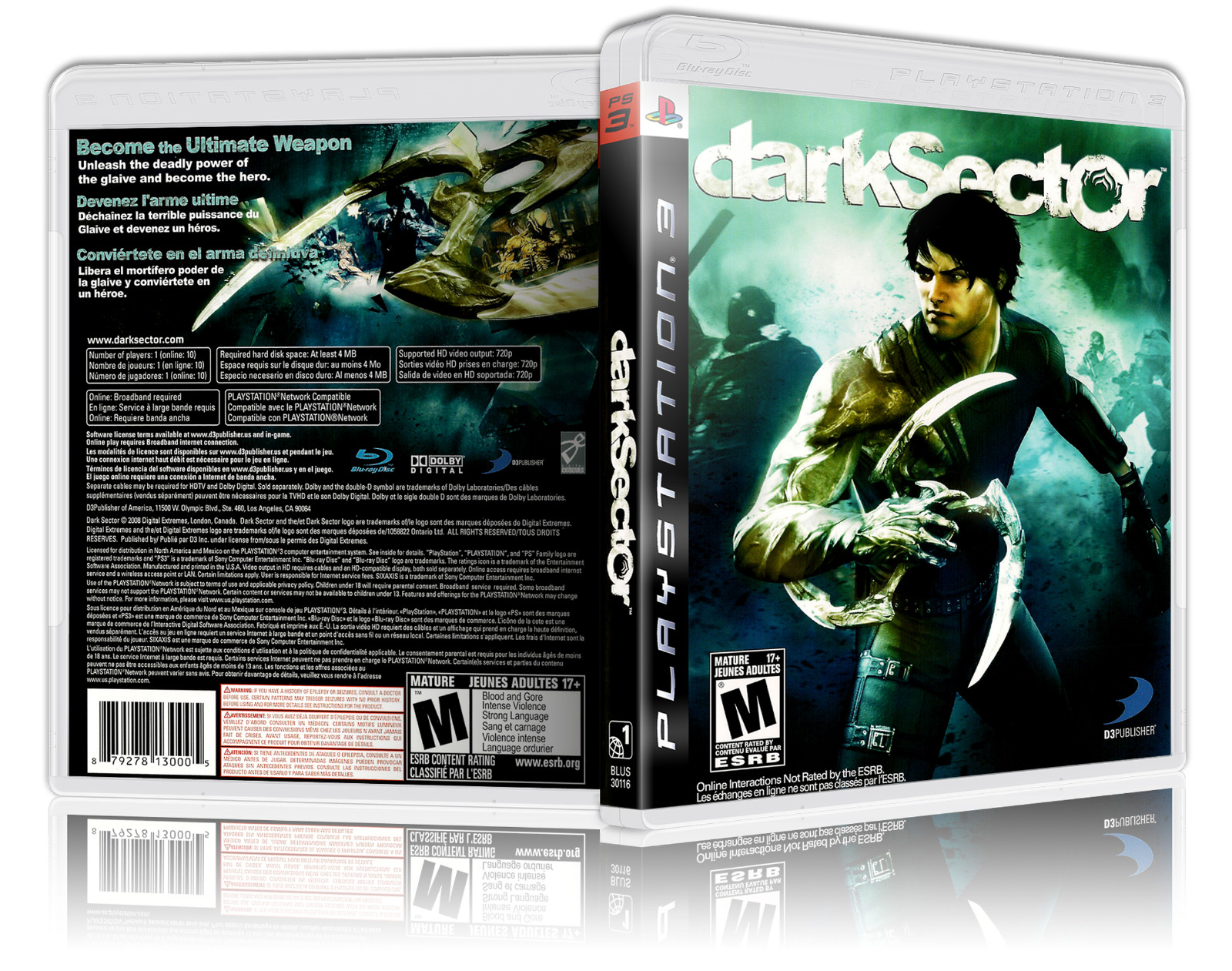 Dark Sector Replacement  PS3 Cover and Case. NO GAME!!