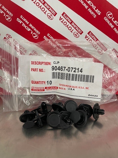 TOYOTA FENDER LINER CLIPS PUSH IN CLIPS FACTORY GENUINE OEM 10 PACK NEW