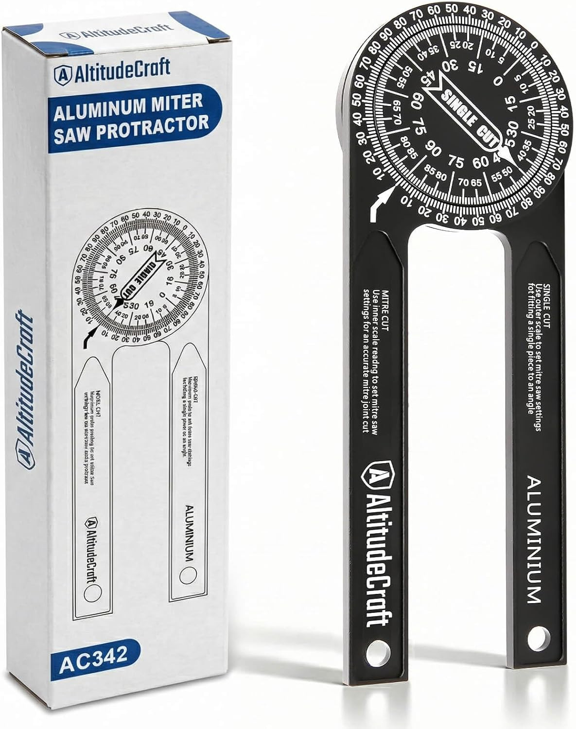 Precision Miter Saw Protractor – No-Math Angle Finder for Crown Molding, Trim
