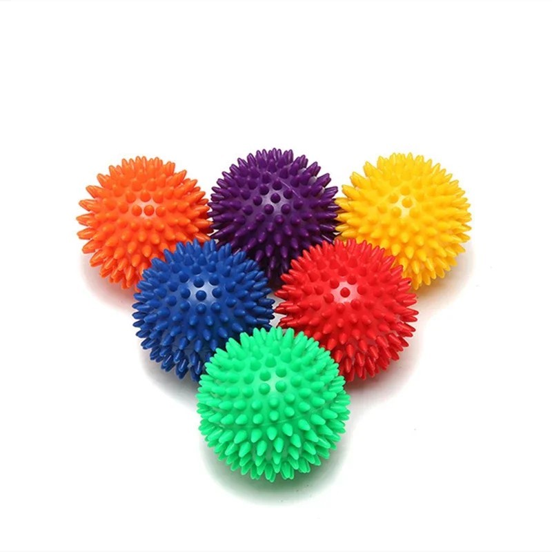 Spiked Massage Ball 7cm PVC Hard Pain Relief Physio Fitness Tool