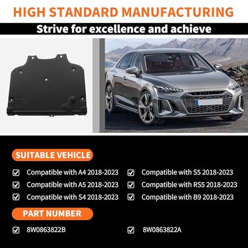 Engine Under Splash Shield Cover Compatible with A4 A5 S4 S5 RS5 B9 2018-2023