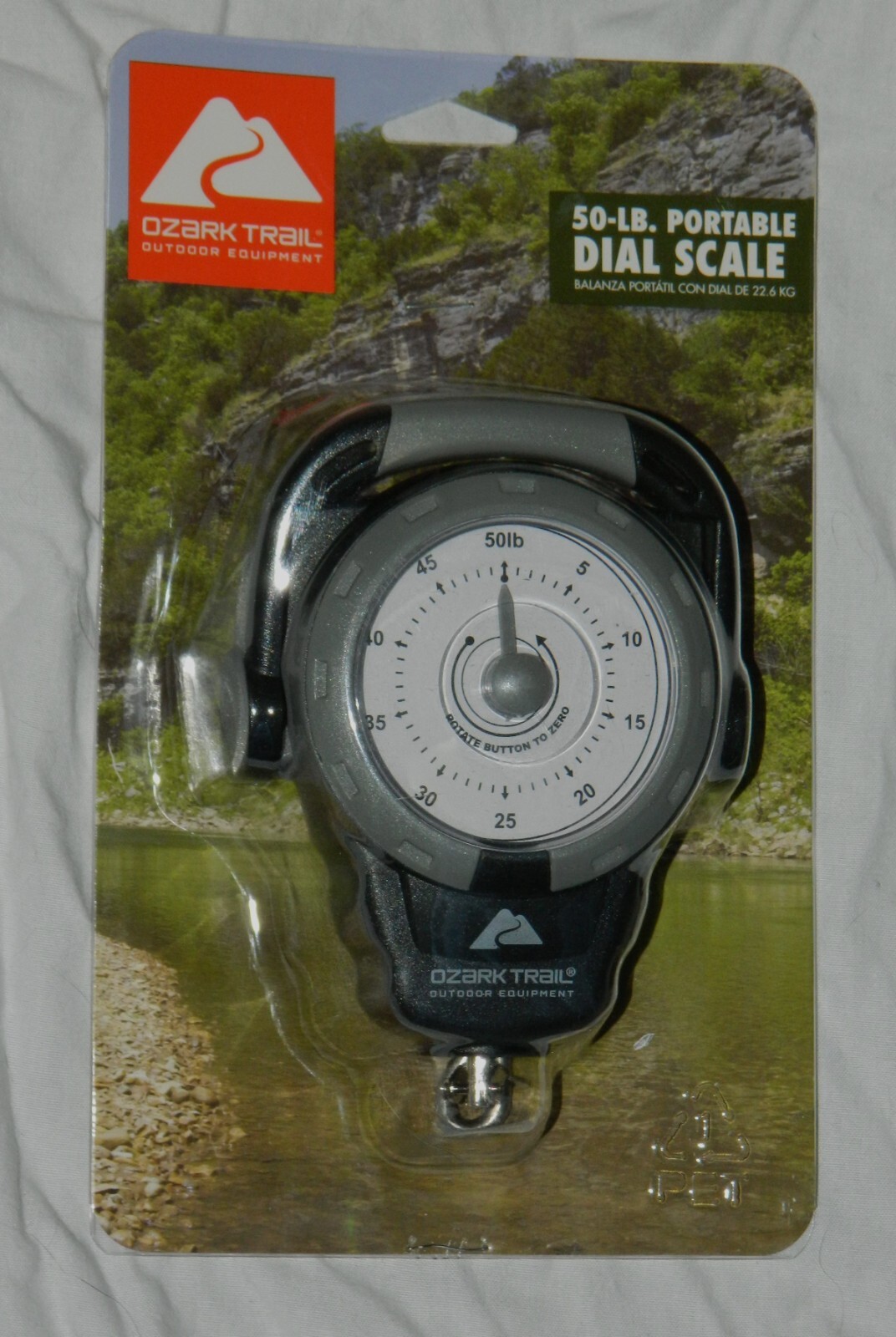 New Ozark Trail Brand 50 LB Portable Dial Fish Scale with Tape Measure