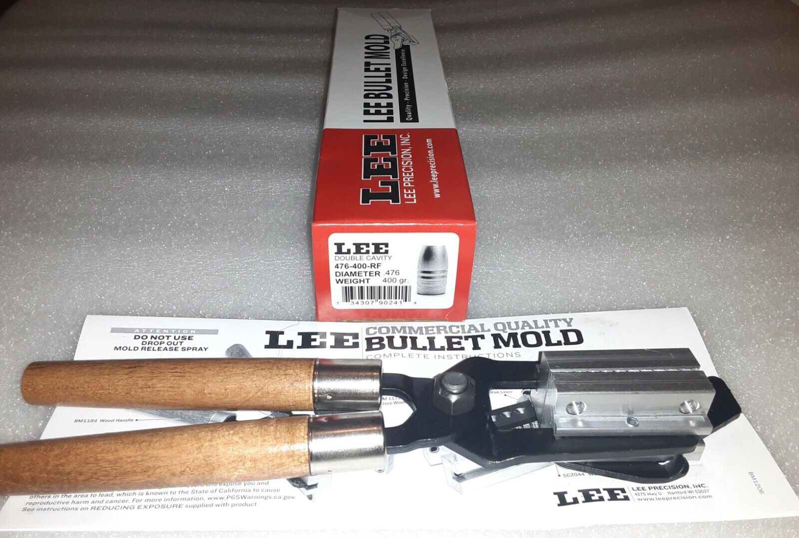 Lee 2-Cavity Bullet Mold 476-400-RF 480 Ruger, 475 Linebaugh (476 Diameter) 400g
