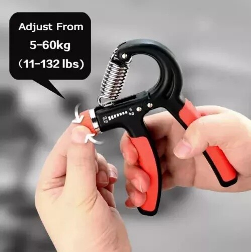 2 Hand Grip Strength Power Trainer Gripper Strengthener Adjustable Gym Exerciser