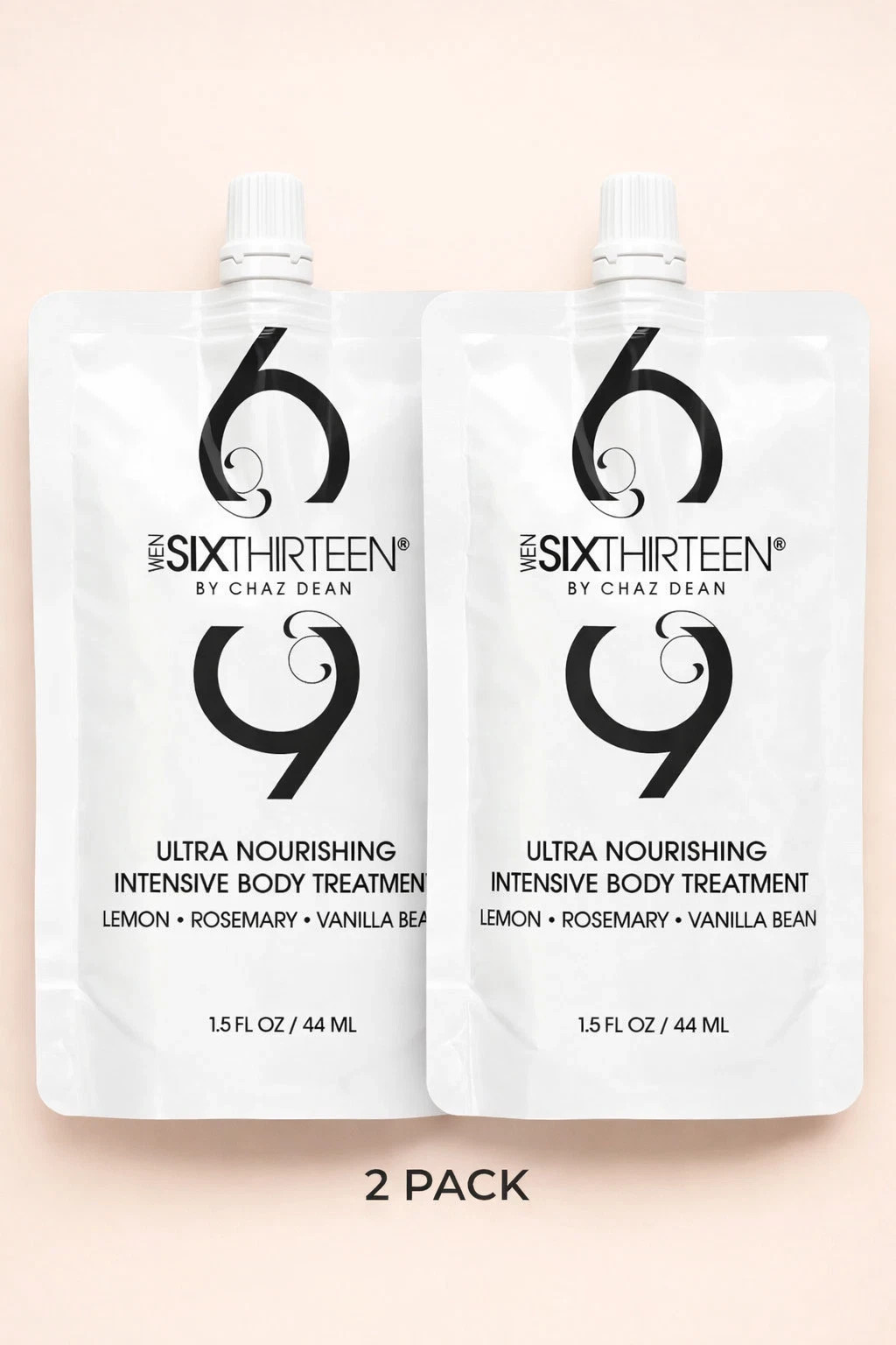 2 Wen 613 Six thirteen Travel 1.5 oz Ultra Nourishing Cleansing Treatment 2 PACK