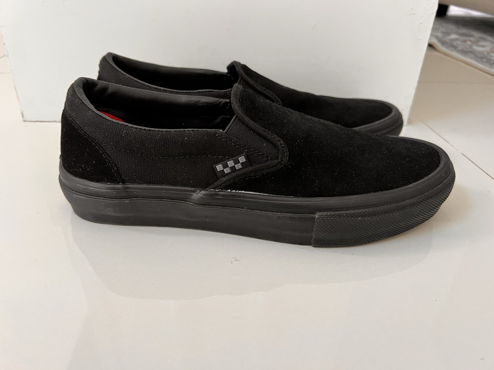 Vans Skate Slip-On PopCush Black Skateboarding Shoes Men's US 8 WORN ONCE