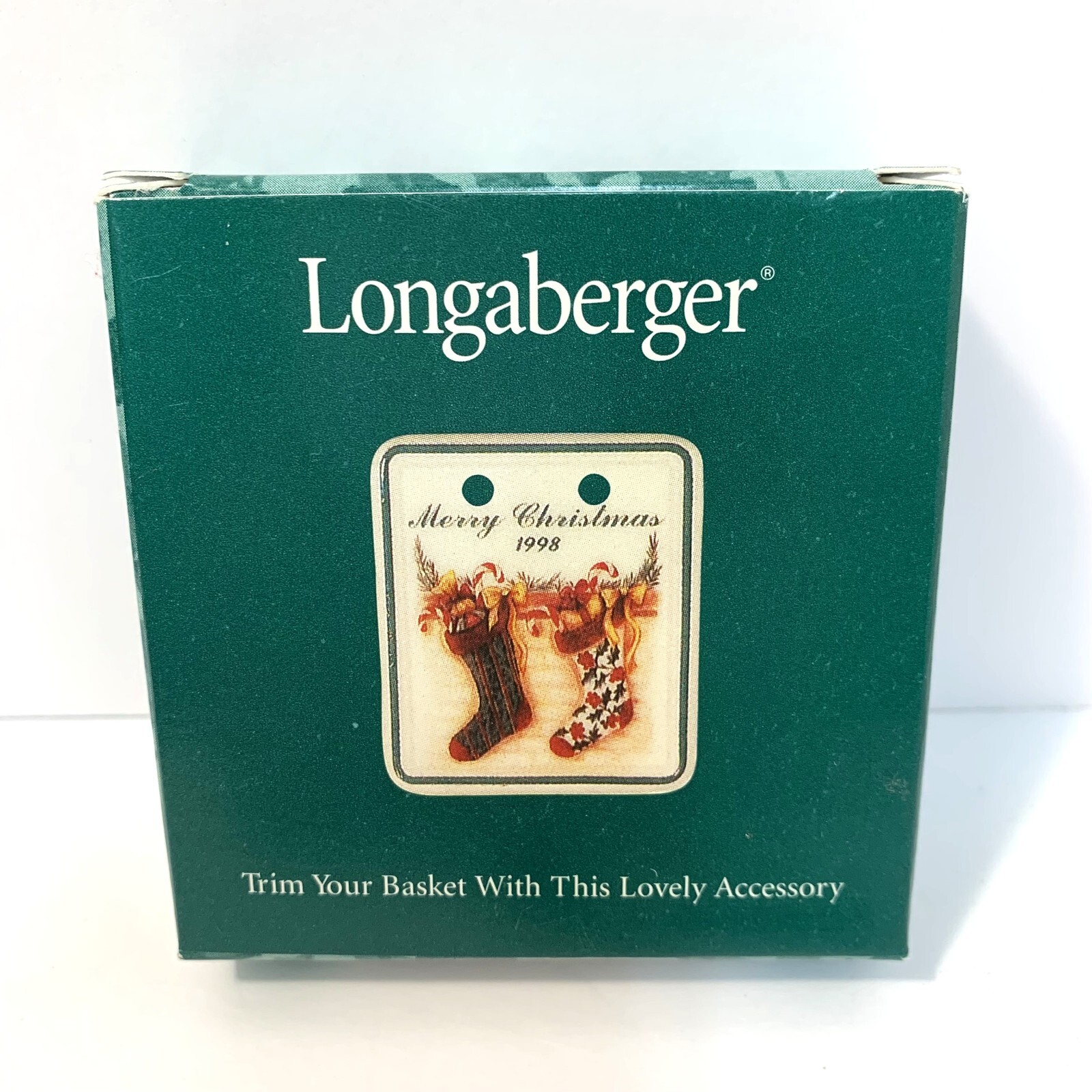 Longaberger Pottery Christmas Basket Tie-On