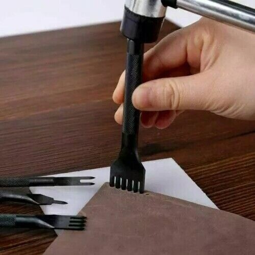 Leather Hole Punches Craft Tool 1/2/4/6 Prong DIY Diamond Lacing Stitching Punch