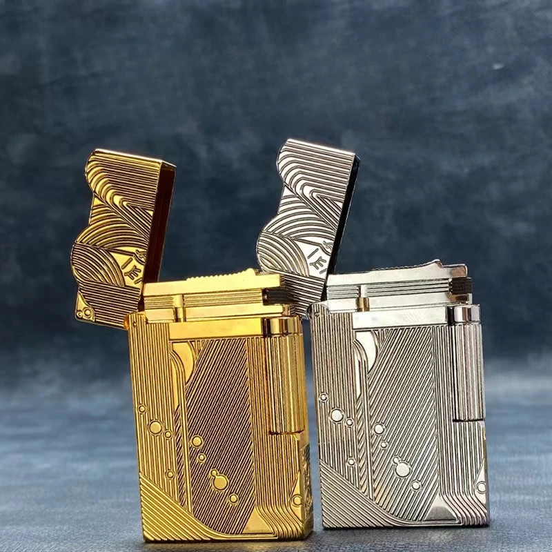 2026 Classic Brass Lighter Golden Sleeping Mermaid Pattern Retro Kerosene Gift