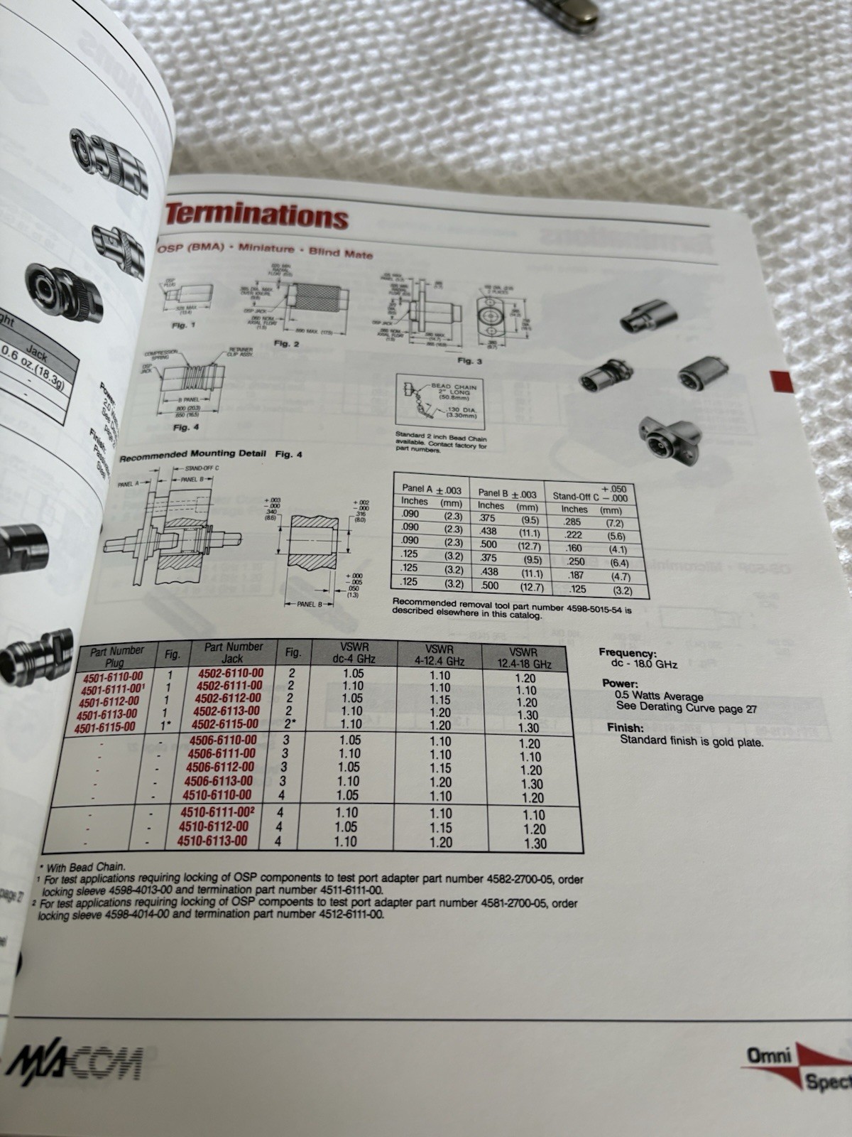 M/A-Com Passive Microwave Components Catalog By Hall-Mark Electronics Corp