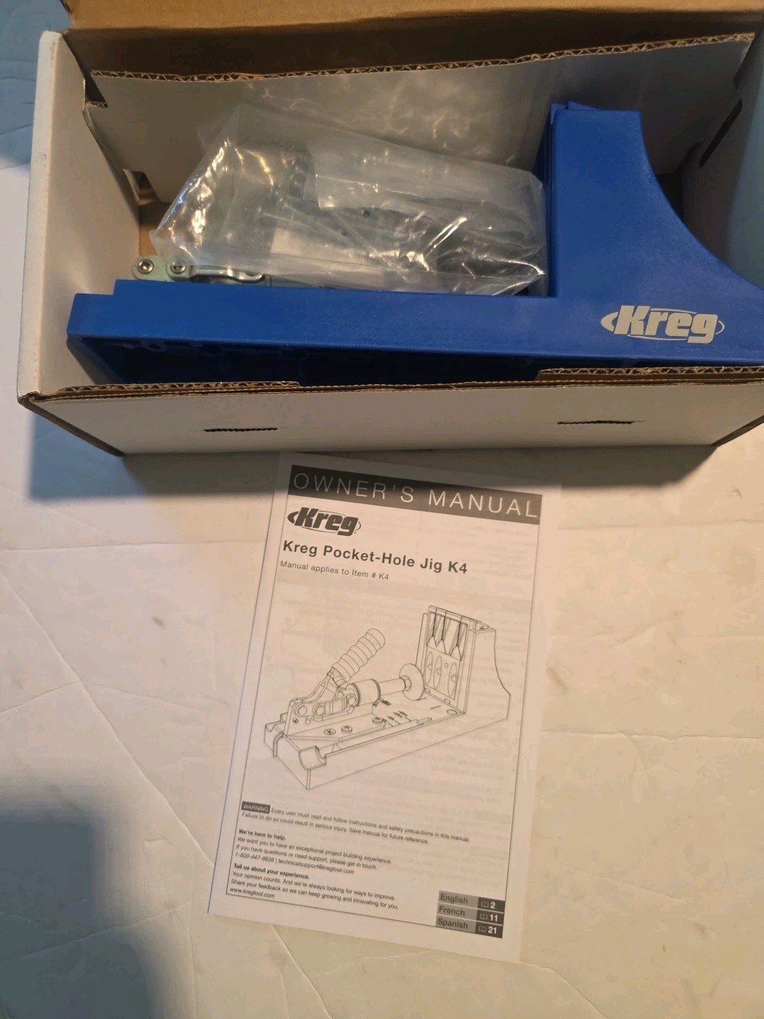 Kreg Pocket-Hole Jig K4 Open Box New
