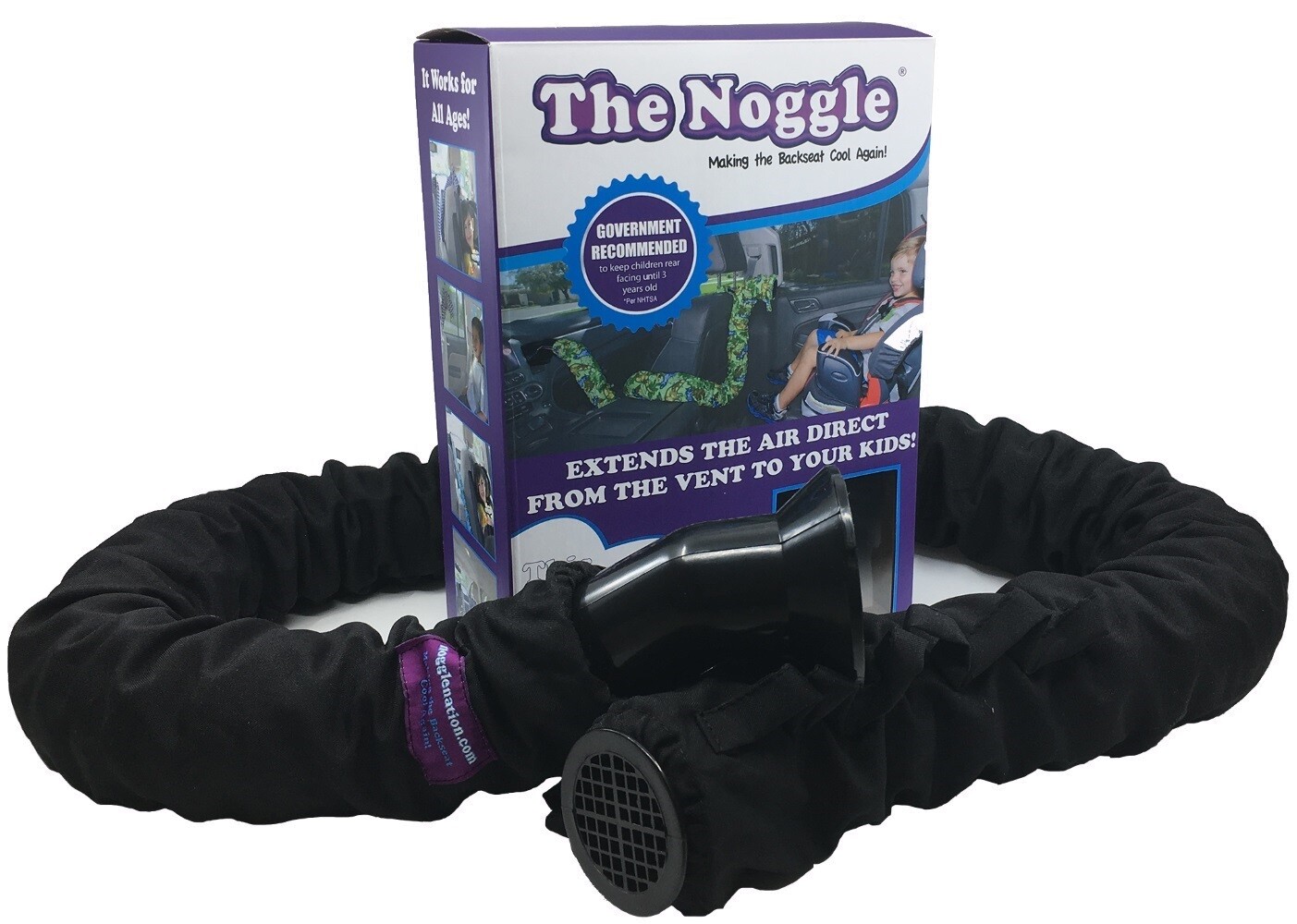 The Noggle Power Package-Easy to Use Car Travel Accessory, 6ft Black Ice