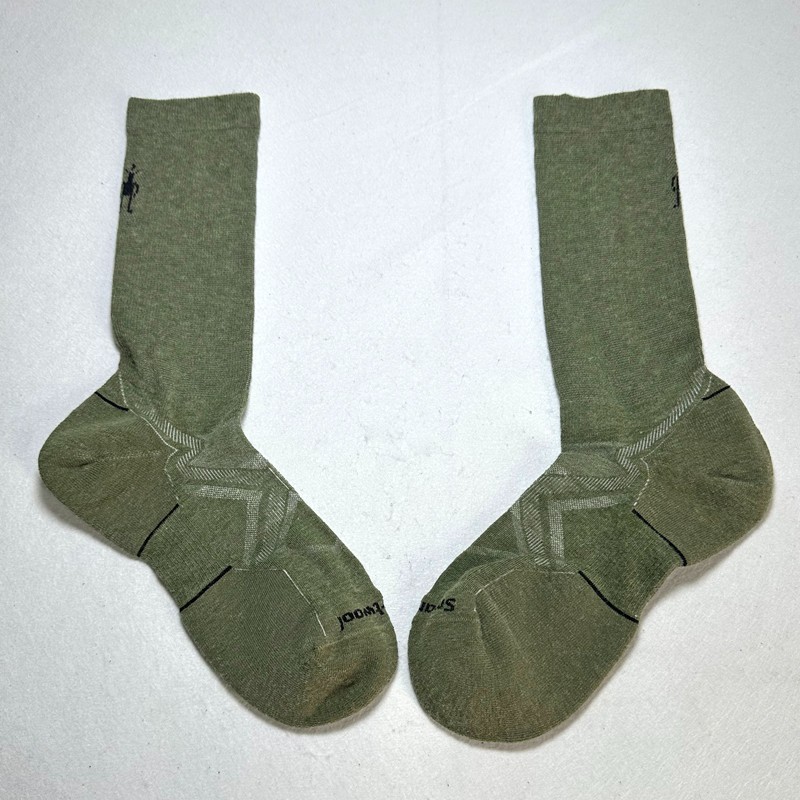 Smartwool 2 Pack Men's Run Targeted Cushion Crew Sock Merino wool Size L Green