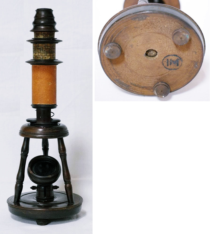 Antique Nuremberg Culpeper Wooden Microscope 18th–19th Century German Toy Model