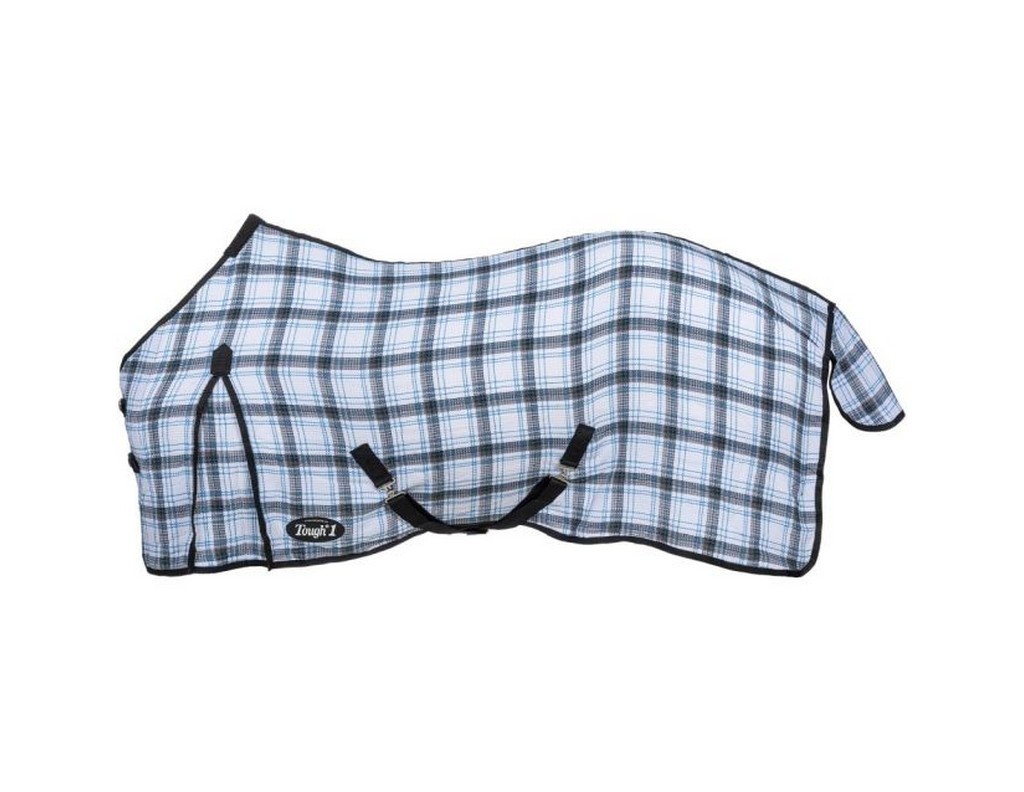 Tough 1 Sheet Waffle Weave Anti-Sweat Double Buckle Blue Plaid 34-1010
