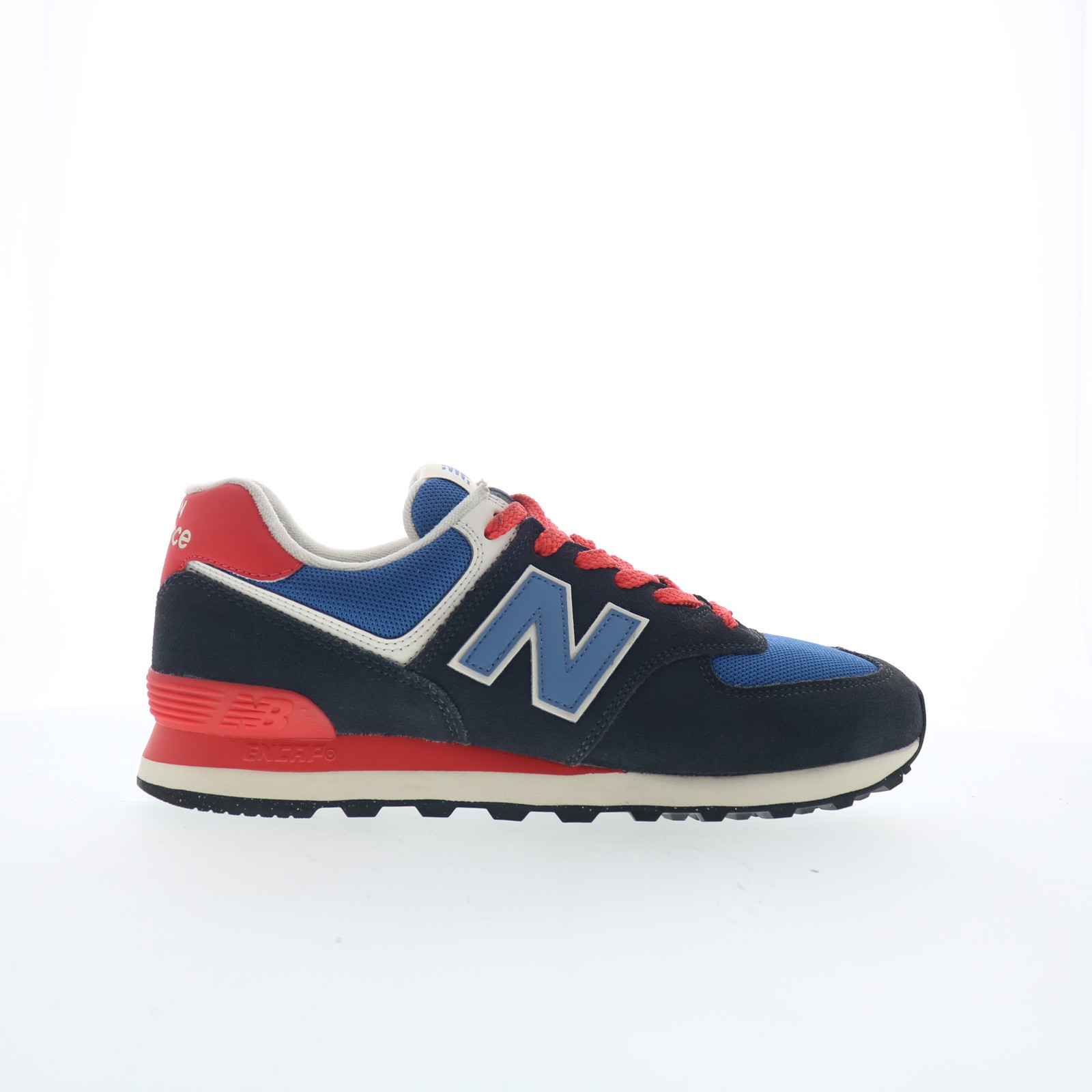 New Balance 574 U574RBA Mens Blue Suede Lace Up Lifestyle Sneakers Shoes 9