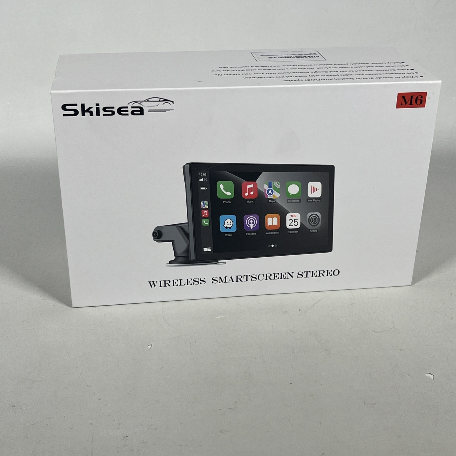 Skisea M6 Touch Screen Portable Carplay Car Wireless Smart Screen Stereo NIB
