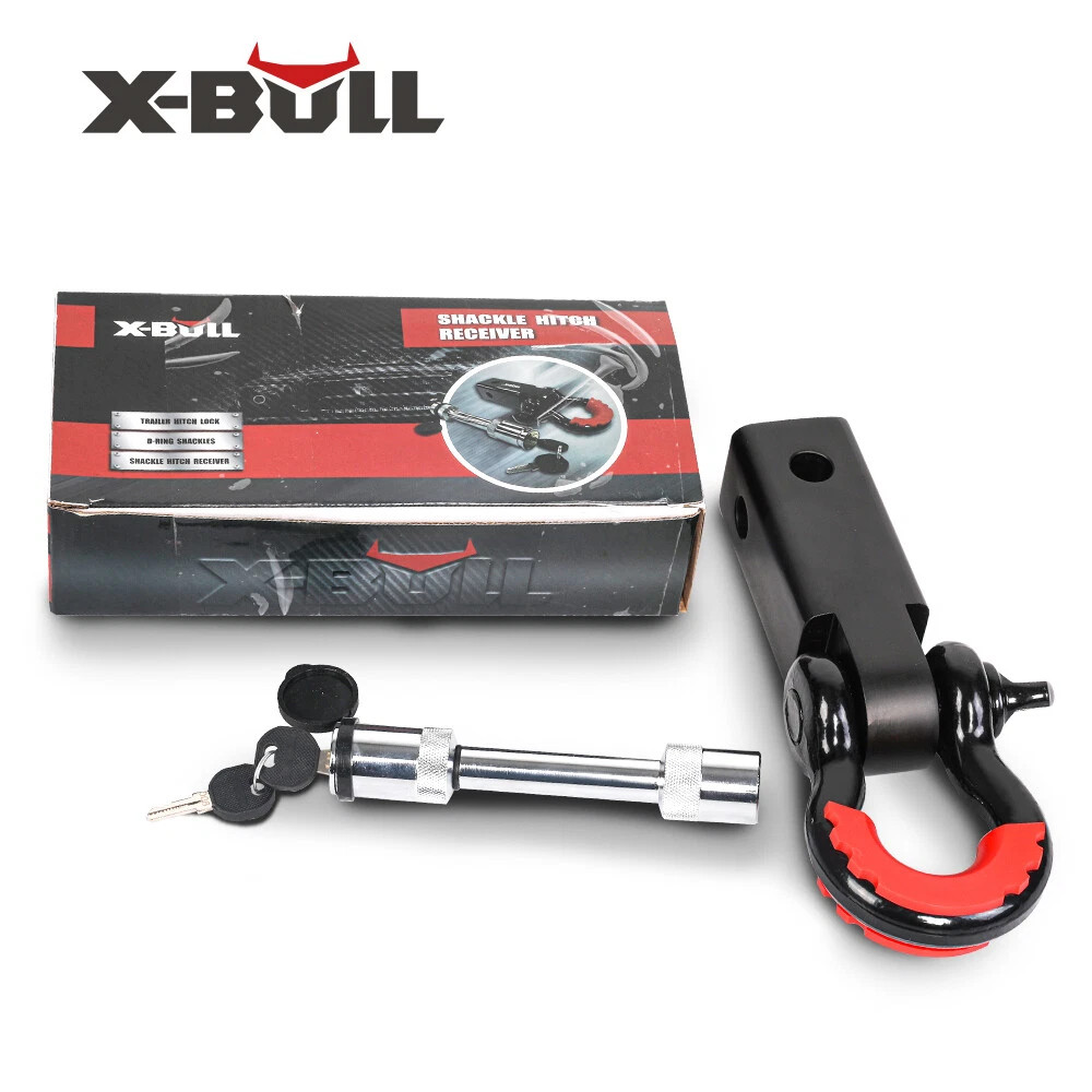 X-BULL Hitch Receiver & Hitch Pin Recovery Receiver Bow Shackle Tow Bar 5T 4WD