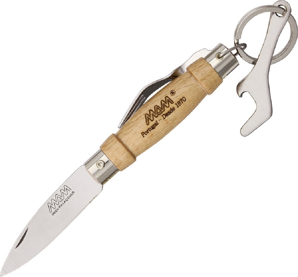 MAM Hobo Pocket Knife-Fork-bottle Opener - Lightweight Camping/Hiking Cutlery