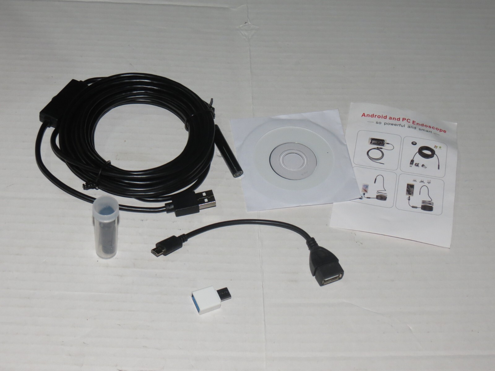 t14 USB Endoscope, Waterproof Endoscope Industrial Borescope Black HD Camera