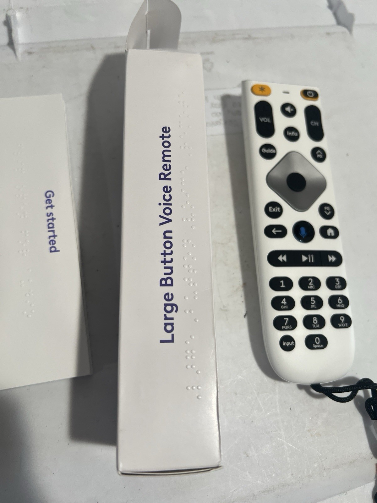 Xfinity XRA Elder Accessibility Large Big Button Voice Remote Control White. New