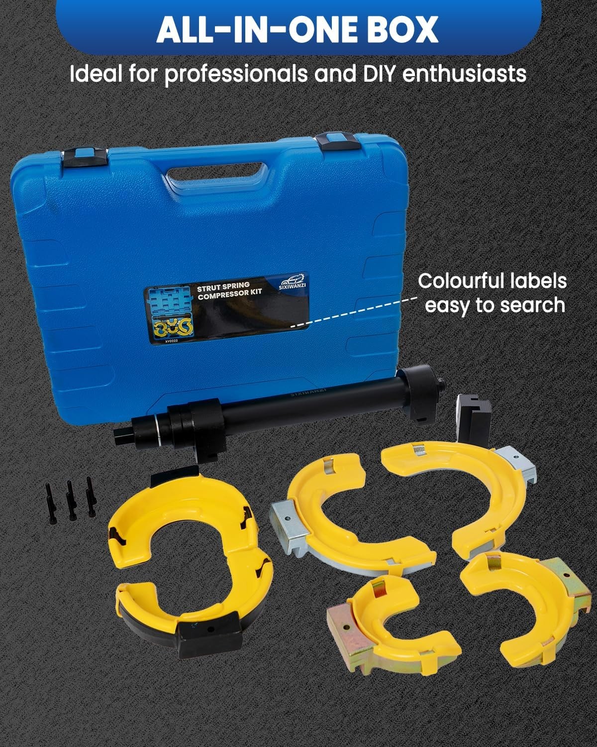 Universal Spring Compressor Tool, Heavy Duty Coil Spring...