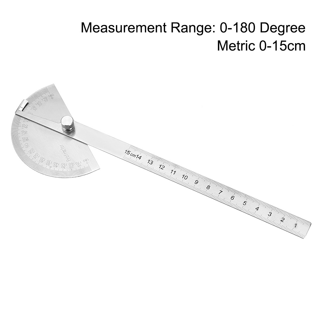 Protractor Ruler Angle Finder Swing Arm Goniometer 180 Degrees 150mm(6")
