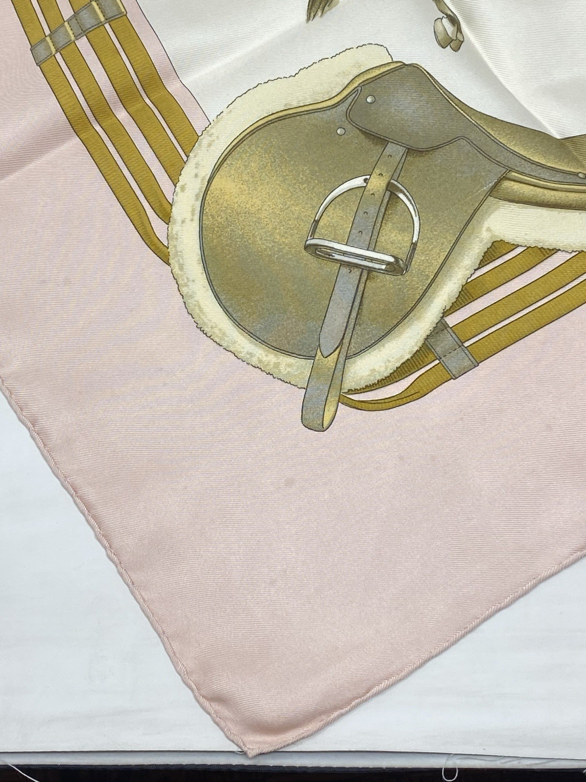 Hermes Silk Scarf Jumping Carre 90 Philippe Ledoux Pink