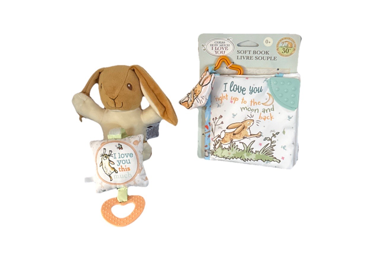 Guess How Much I Love You Gift Set Nutbrown Hare Square Squeaker Soft Baby Book