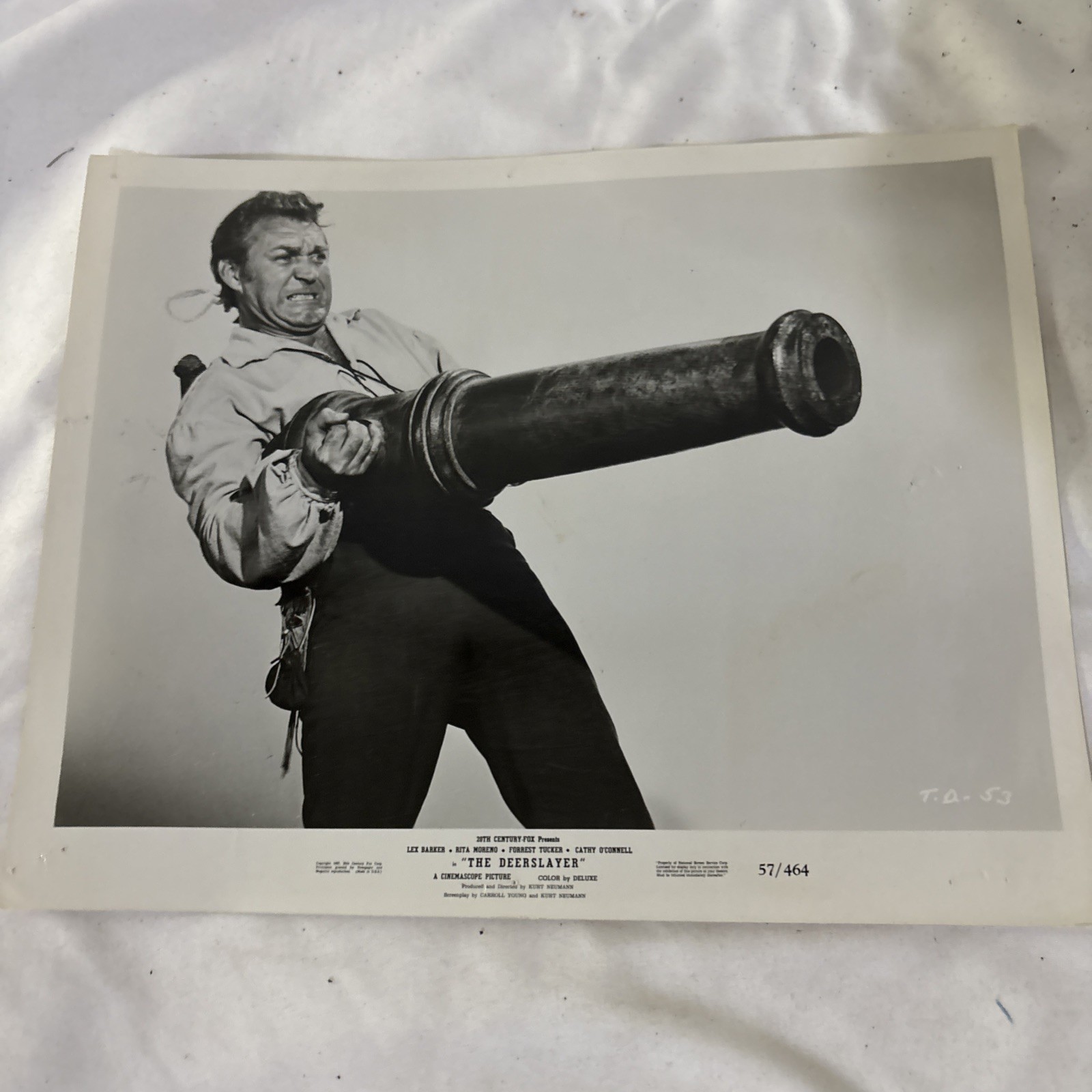 Deerslayer B&W 8x10” Photo Movie Still  #3 Forrest Tucker Canon