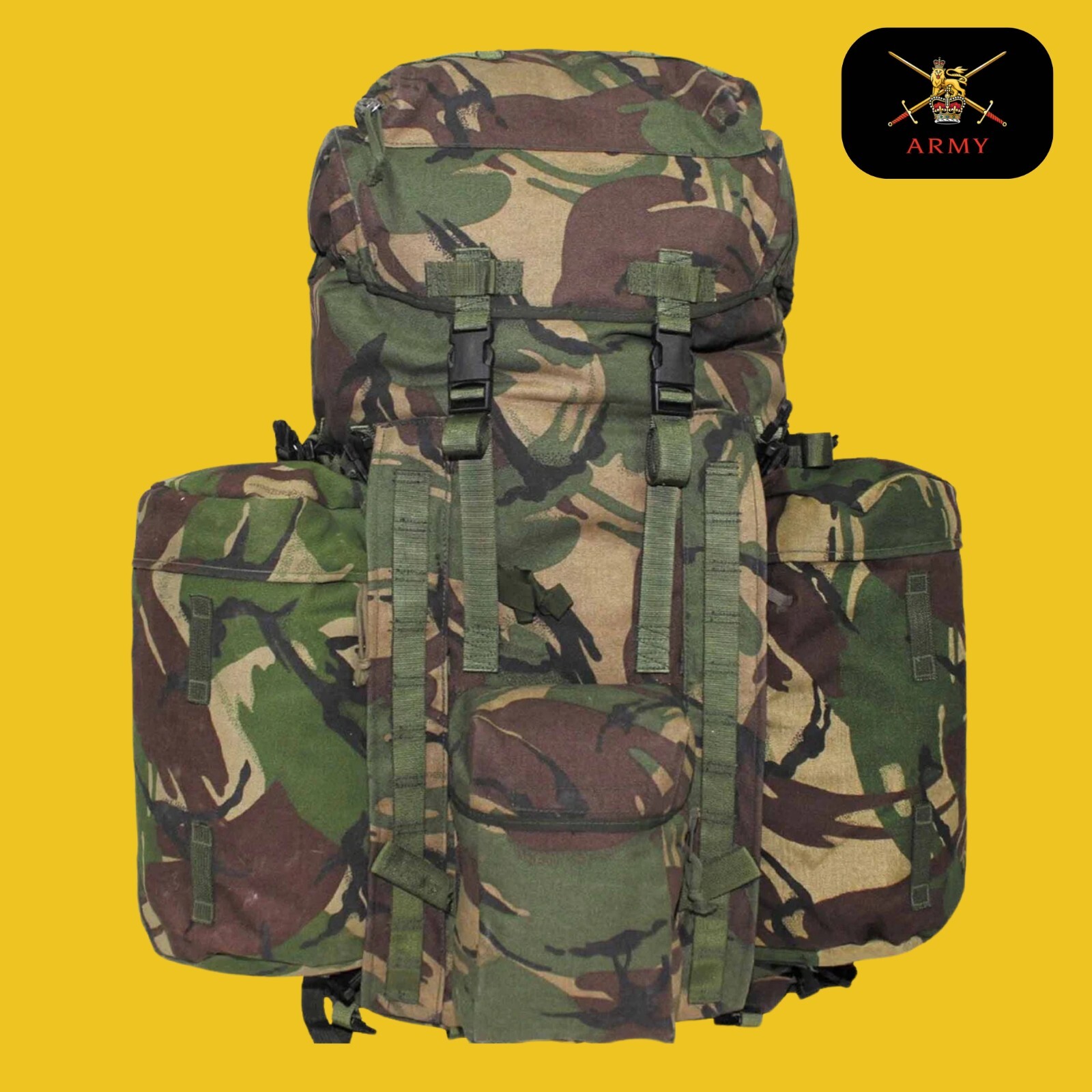 British Army DPM Bergen Rucksack Long Back 100 - 120 L Hiking Military Backpack