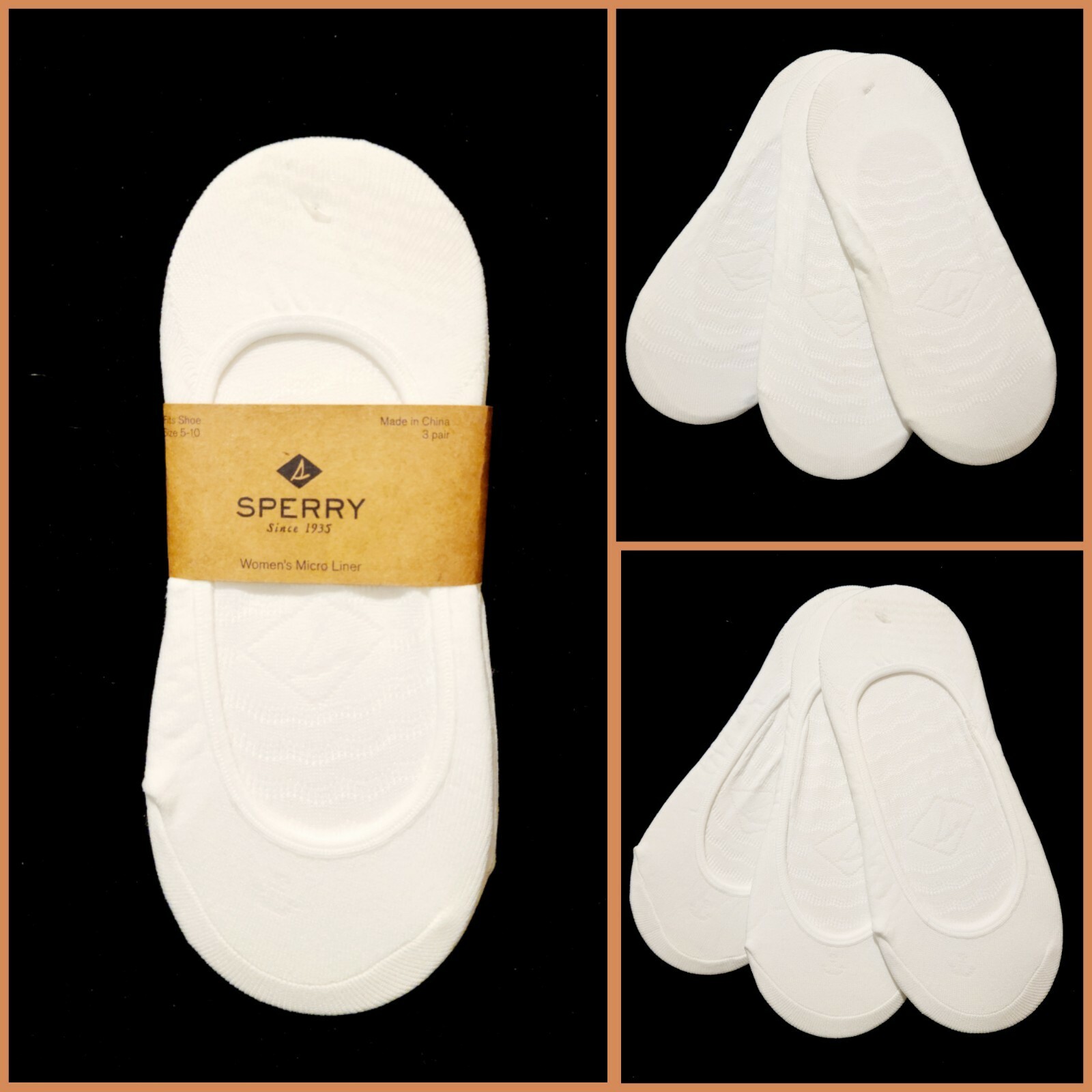 SPERRY Women's No Show Micro Liner Socks, 3 Pair