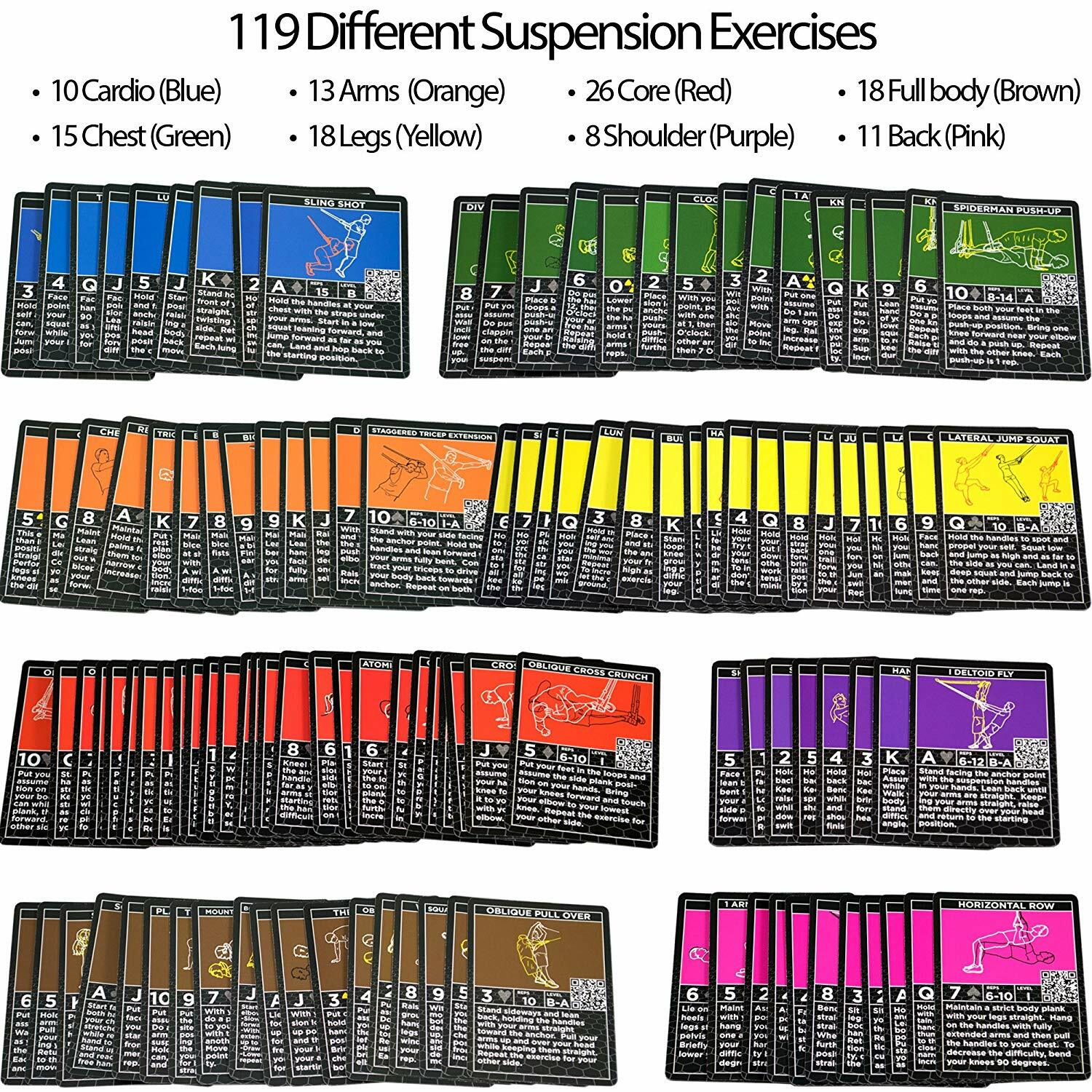 STACK 52 Suspension TRI Exercise Workout Card Game Home Fitness Training Program