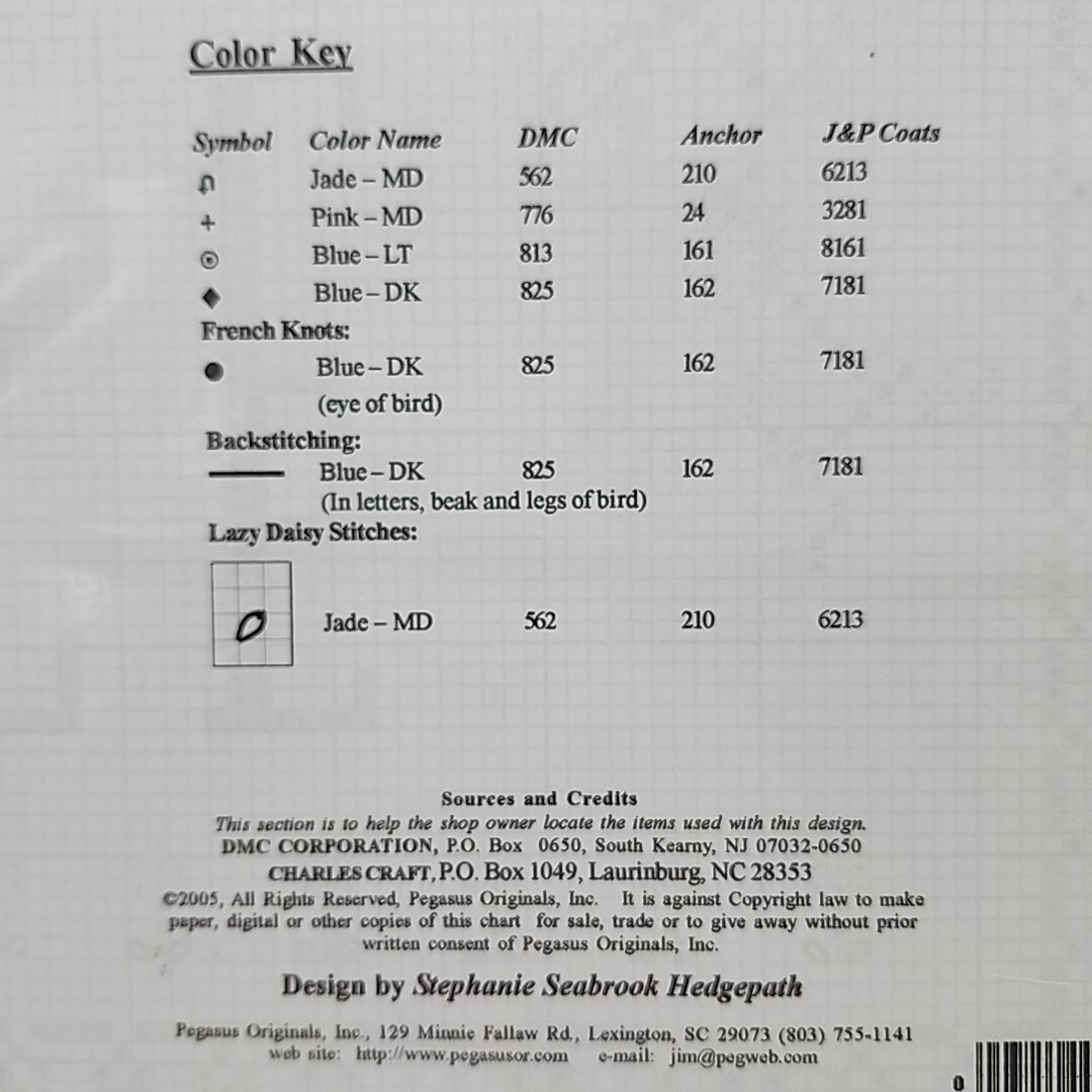 A Pegasus Publication Smile Sampler Counted Cross Pattern Chart Chartpack #475