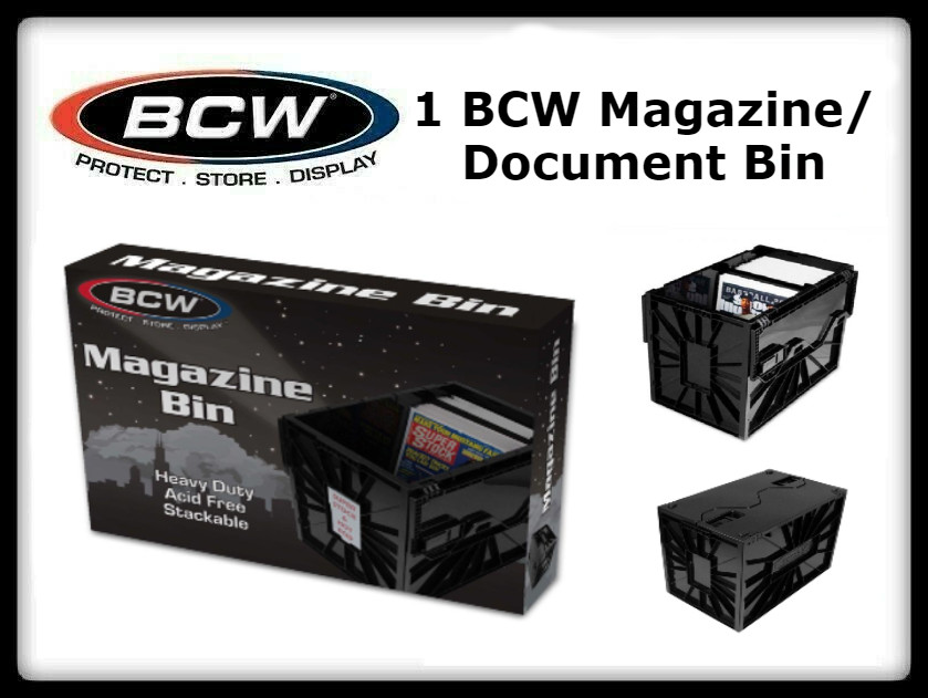 BCW Magazine/Document Bin Heavy Duty Acid Free Plastic Safe Storage w/ Partition