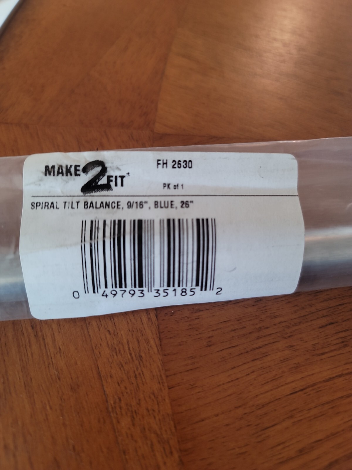 MAKE 2 FIT FH 2630 26 in. x 9/16 in. Spiral Non-Tilt Balance, Blue Tip