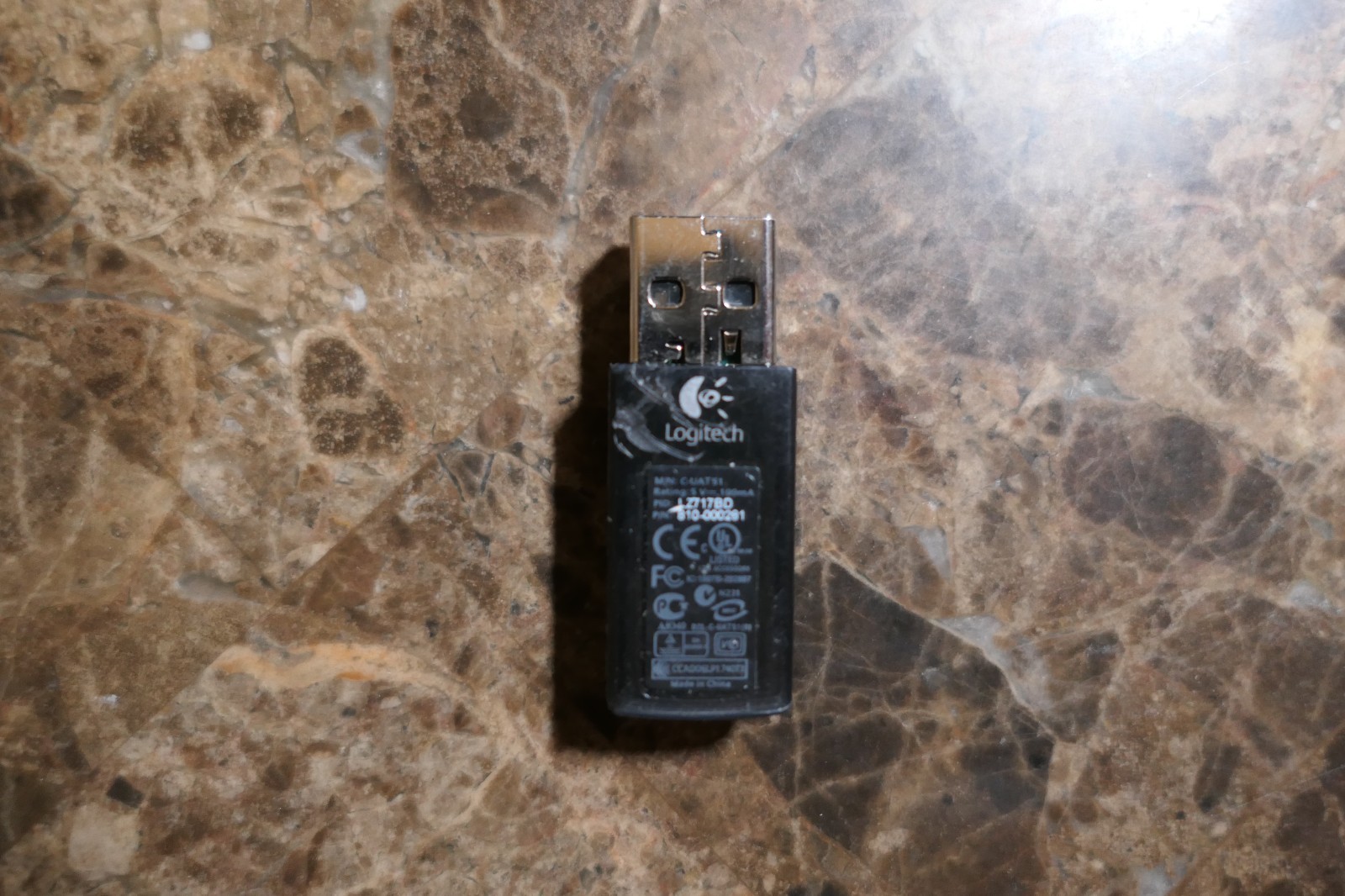 Logitech Wireless Mouse Receiver C-UAT51, 810-000281 C-UAT51 Receiver 2.4Ghz