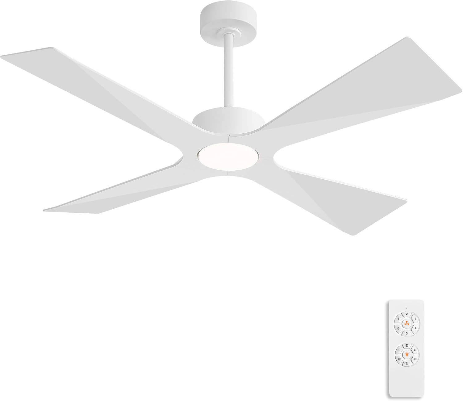 64" Wet Rated Outdoor Ceiling Fan with Lights, 4 ABS Plastic Blades, Reversible
