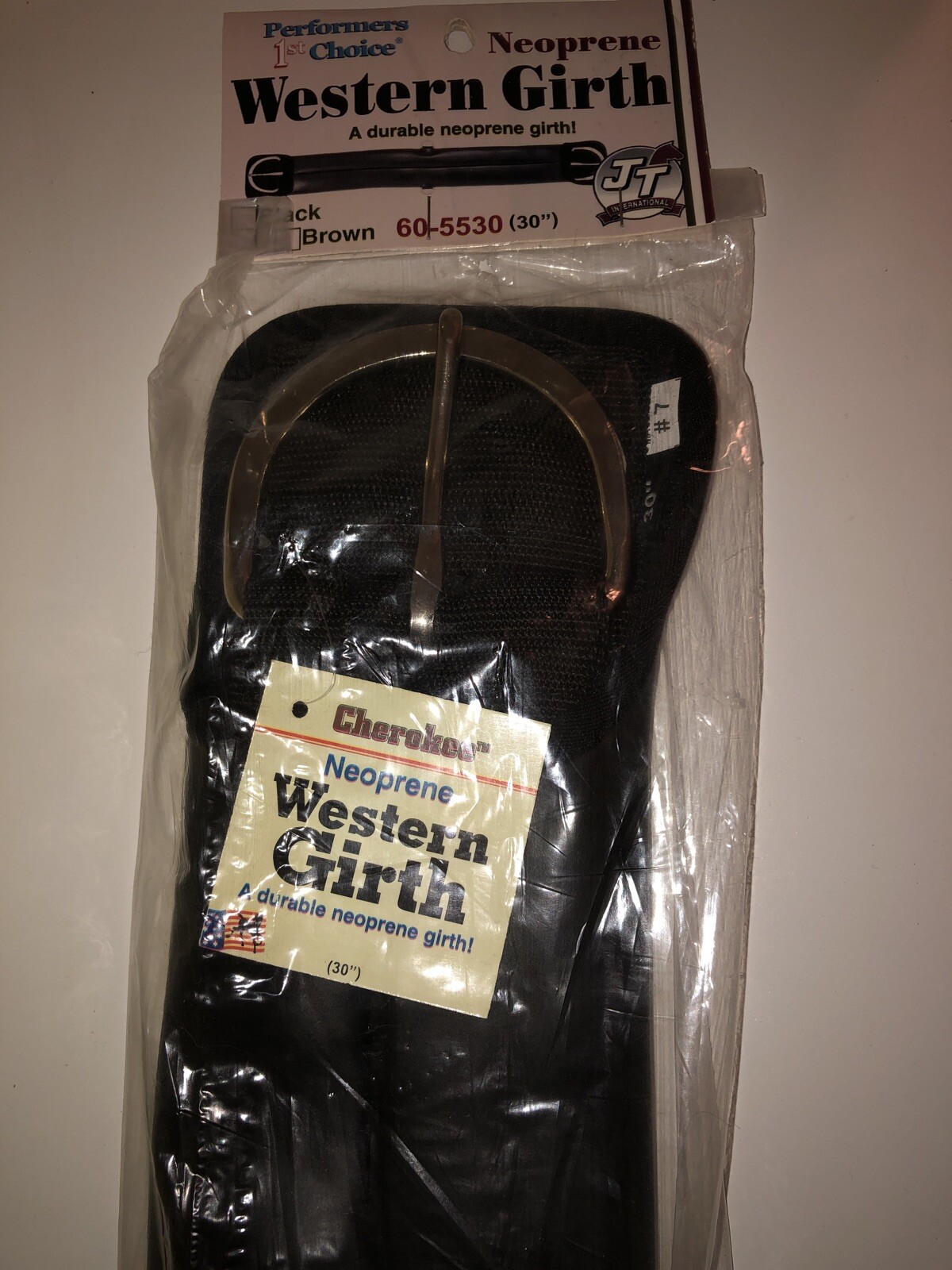 New Performers 1st Choice Neoprene Western Girth Cinch - Black - 30"