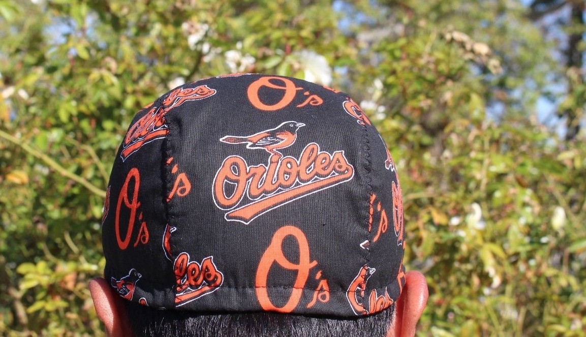 CYCLING CAP MLB ORIOLES 100% COTTON HANDMADE IN USA