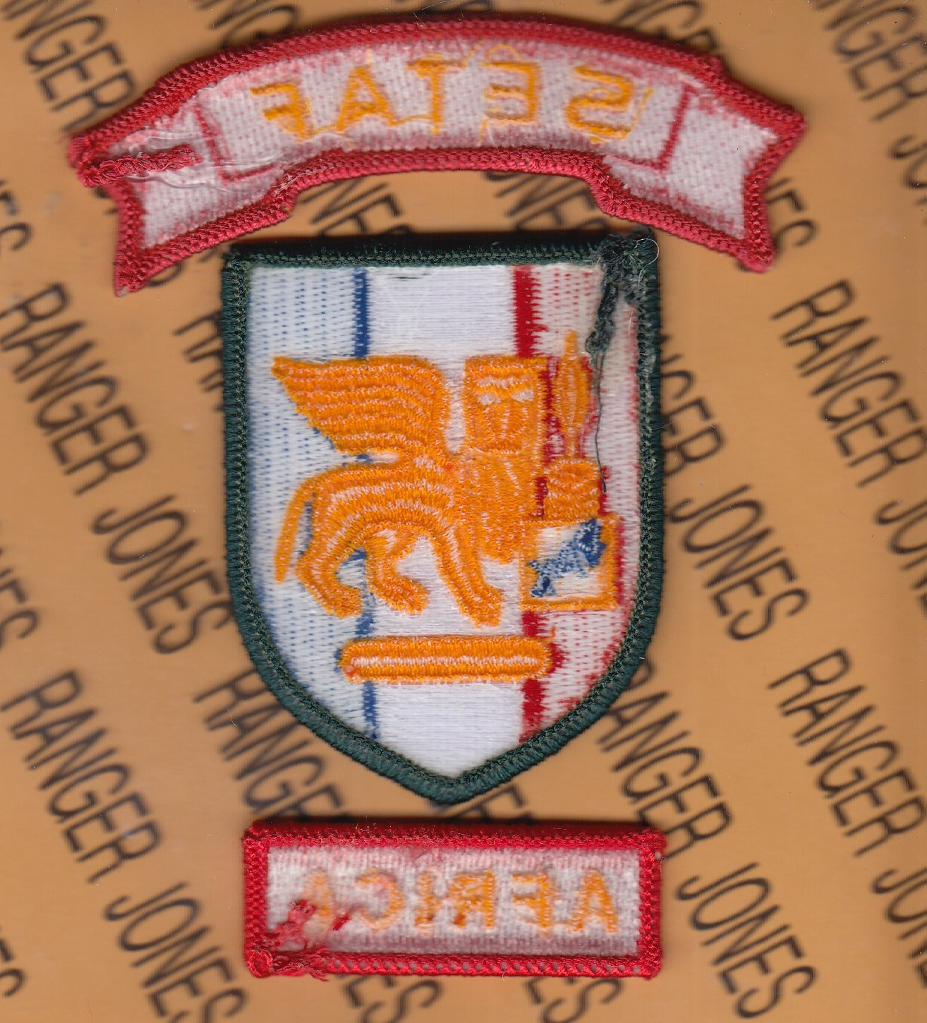US Army Southern European Task Force SETAF AFRICA uniform patch w/ tabs m/e