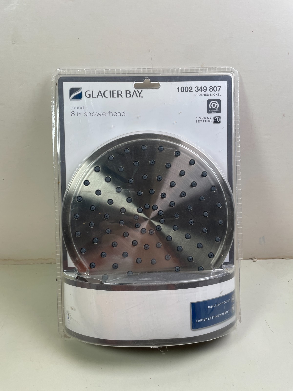 Glacier Bay 8" Round Raincan Showerhead in Brushed Nickel 1002 349 807