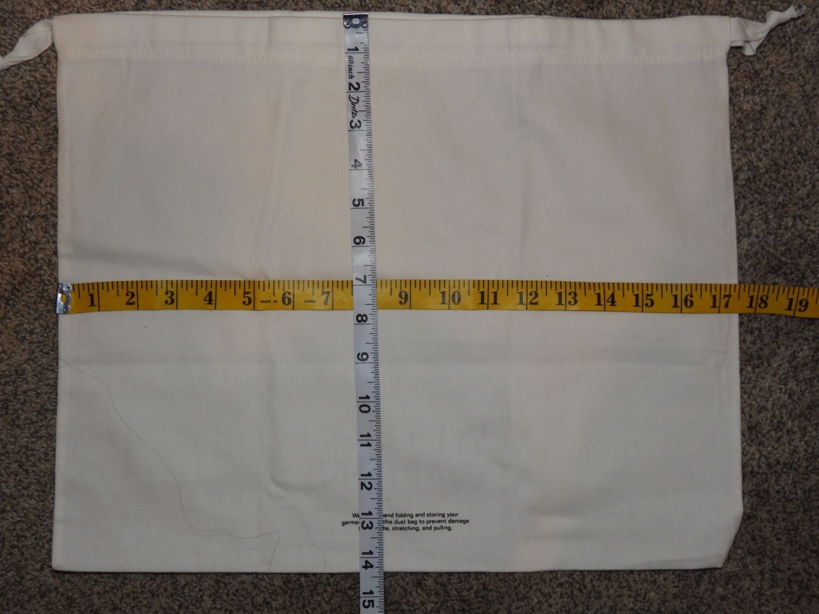 White & Warren Drawstring Dust Cover Bag 17.5" x 14.5"