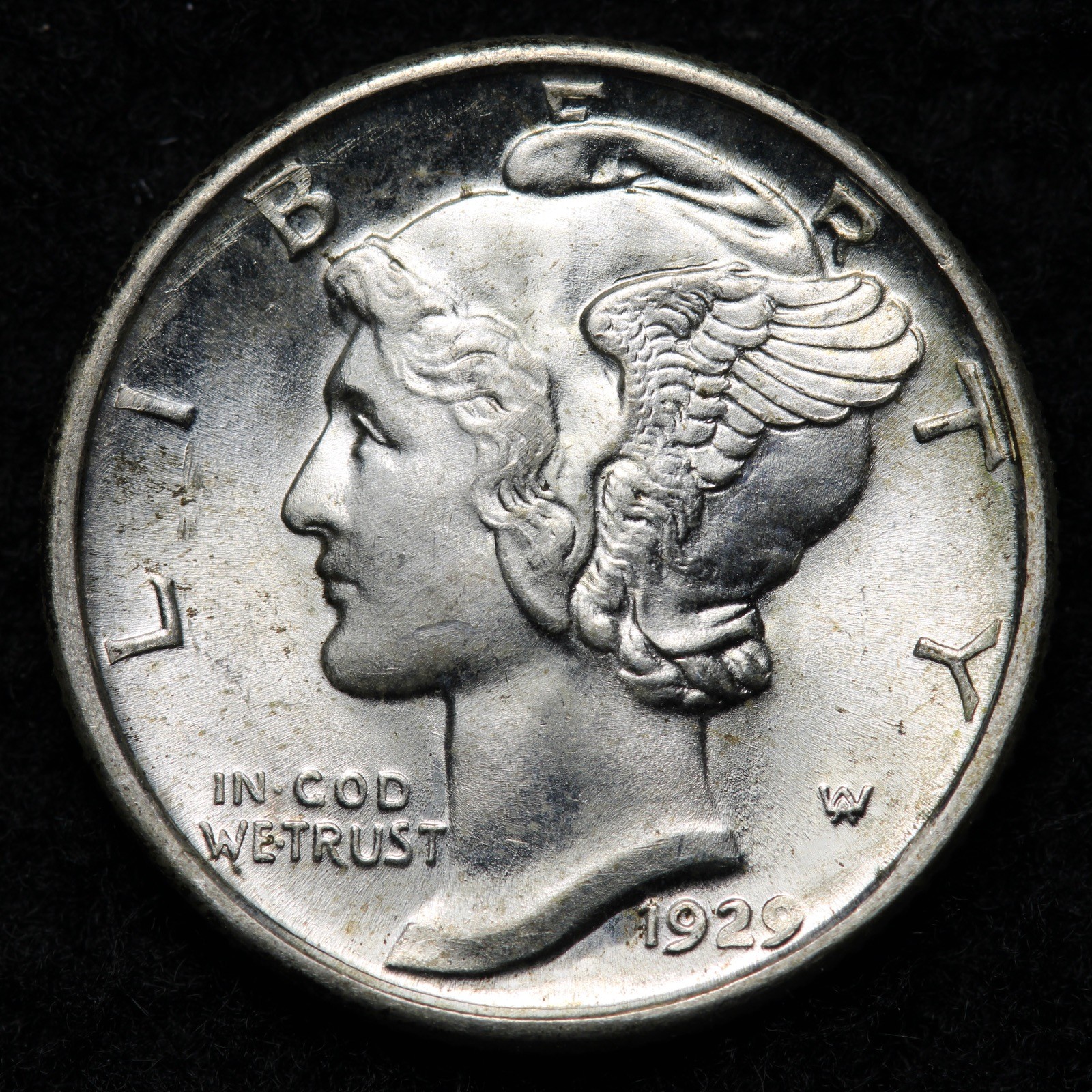 1929-D Mercury Silver Dime GEM BU *UNCIRCULATED* MS FSB E341 DWTNR