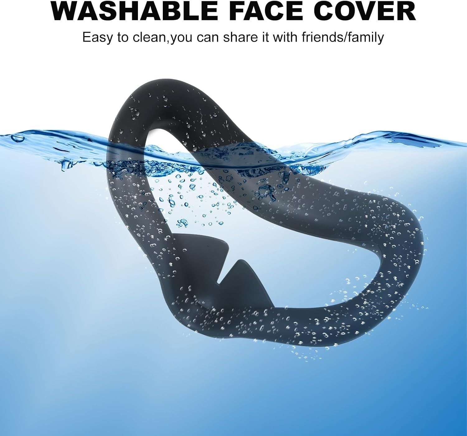 Silicone Face Pad Cover Compatible with Meta Quest 3S Accessories, Sweat-Proof