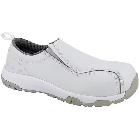 Nautilus Safety Footwear 1652-8.5R Women's Composite Toe Loafer Shoe, White, 8
