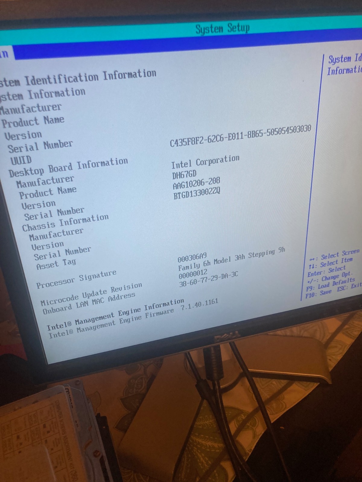 Intel DH67GD LGA1155 Intel i7-3700 CPU @ 3.40GHz 8Gb RAM