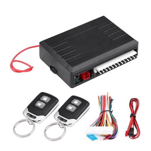 Remote Car Door Lock Kit with Control Box, 2 Key Fobs | Includes Hardwired