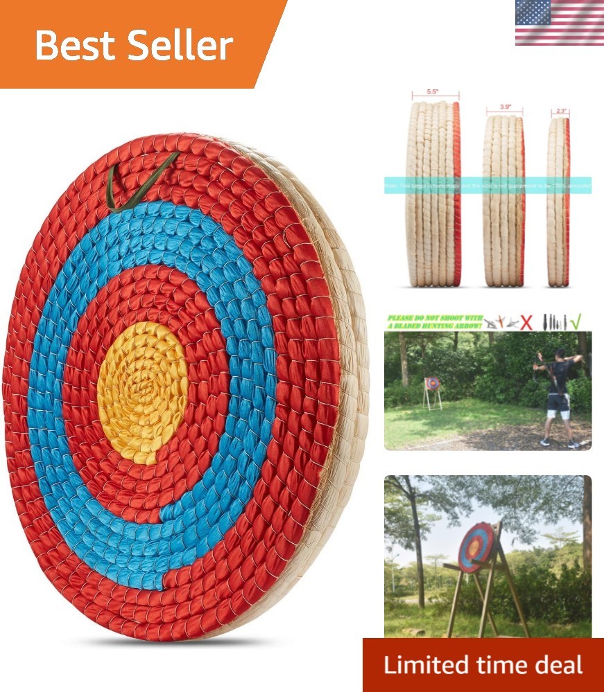 Eco-Friendly Handcrafted Straw Archery Target - Lightweight & Durable Design